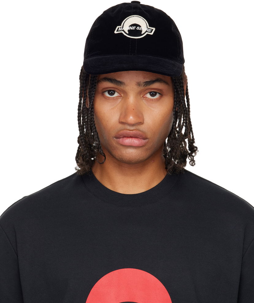 Korkki Marine Serre Marine Serre Velvet Baseball Cap Musta | UHG048ACWOV0074