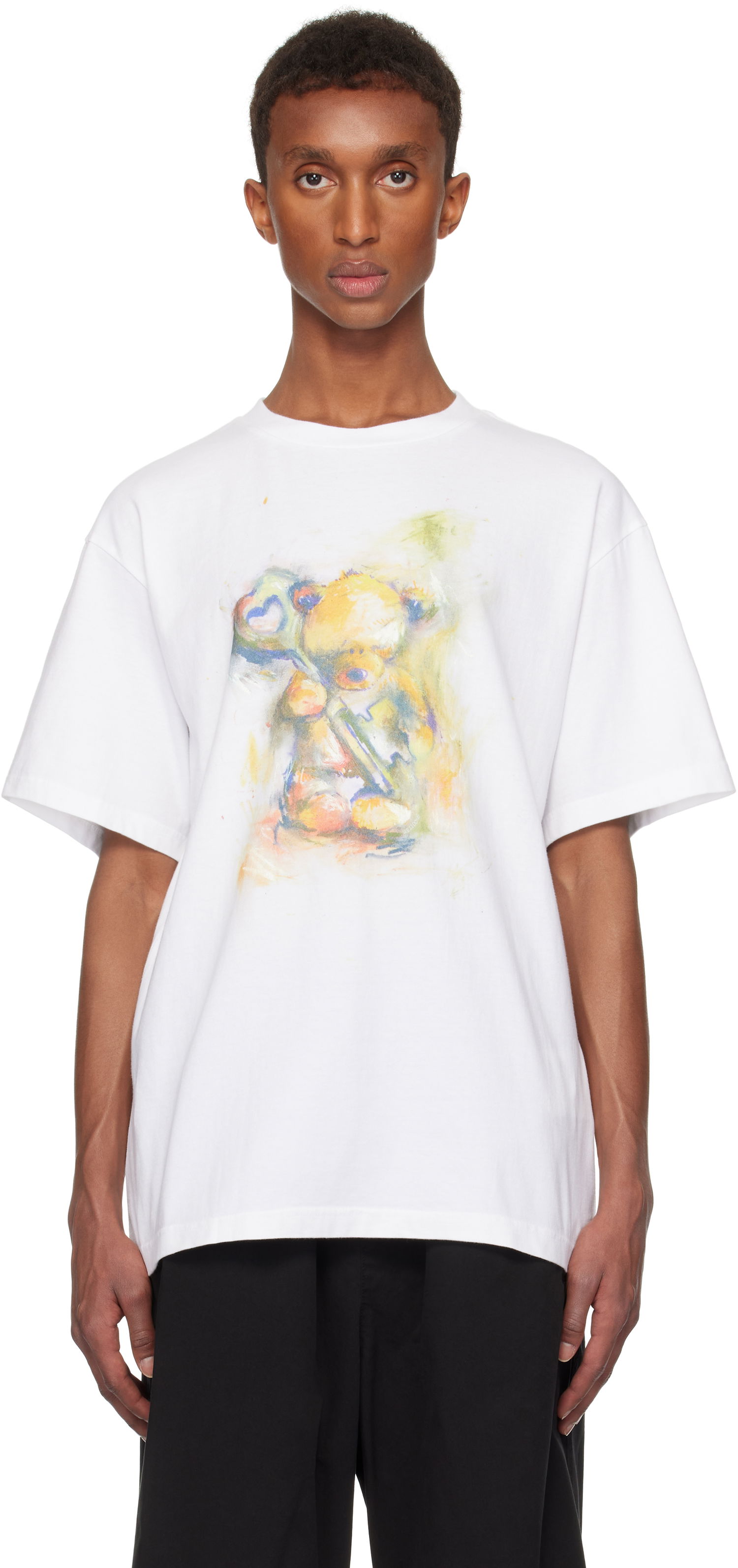 T-paita We11done We11done Graphic Print T-Shirt Valkoinen | WD-TT3-24-752-U-WH, 0