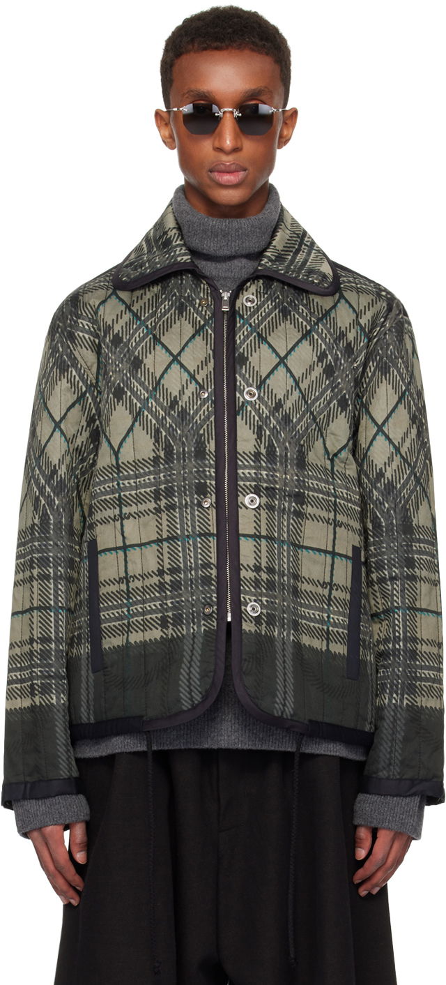 Takki Craig Green Green & Black Quilted Plaid Jacket Vihreä | CGAW24CWOJKT68