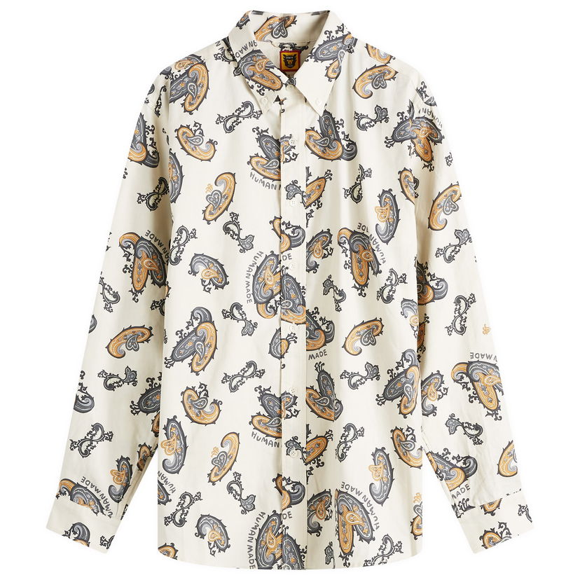 Paita Human Made Paisley BD Shirt, Size Large Valkoinen | HM28SH008-WH