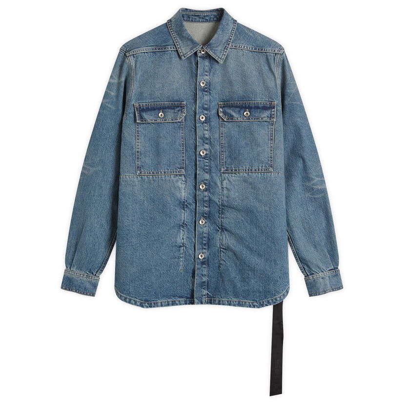 Paita Rick Owens Rick Owens DRKSHDW Denim Shirt, Size Large Sininen | DS01E3705-DWB-06