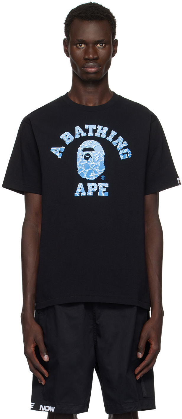 T-paita BAPE ABC Sea Surface Camo College T-shirt Musta | 001TEK701005F