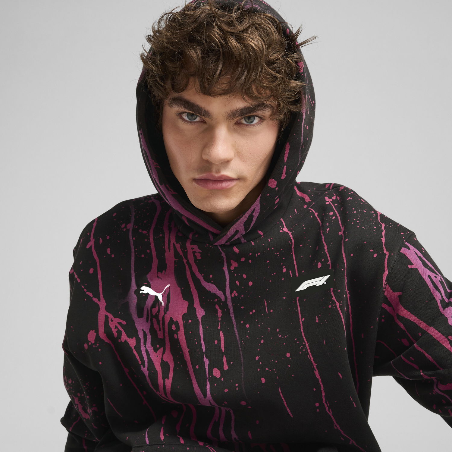 Huppari Puma F1 Color Splash Hoodie Musta | 630170_01, 1