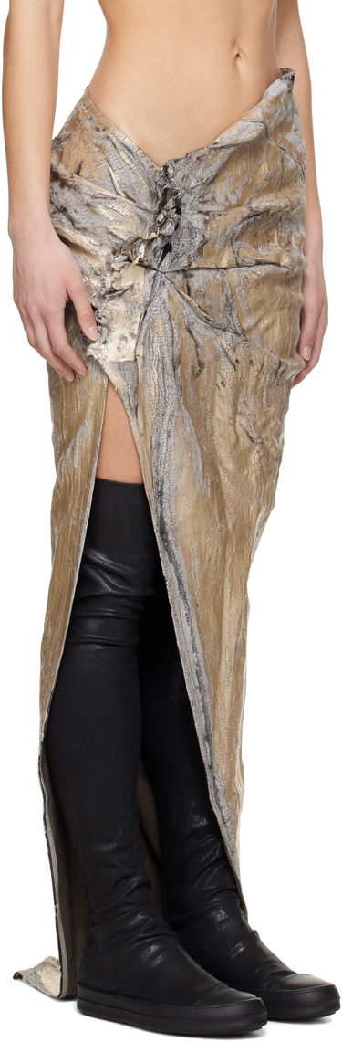 Hame Rick Owens Rick Owens DRKSHDW Hollywood Soft Edfu Long Denim Maxi Skirt Metallinen | DS01E3348 SGMC, 1