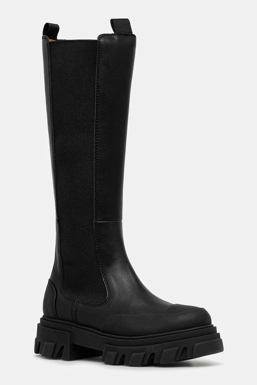 Tennarit ja kengät GANNI GANNI Cleated High Chelsea Boots Musta | S3240