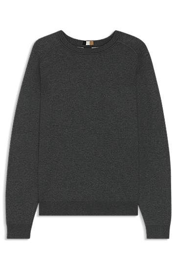 Villapaita BOSS Regular-fit sweater in cotton and virgin wool Harmaa | 50549977