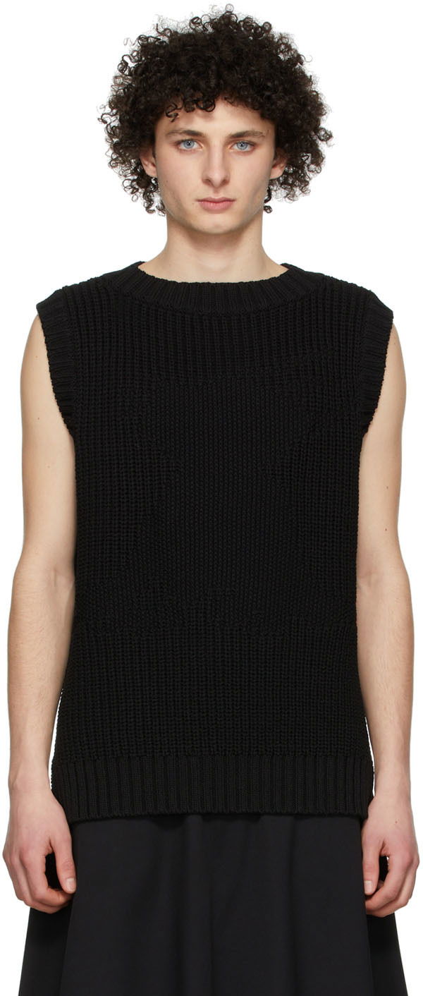 Villapaita We11done We11done Knit Monster Vest Musta | WD-KV1-22-607-U-BK