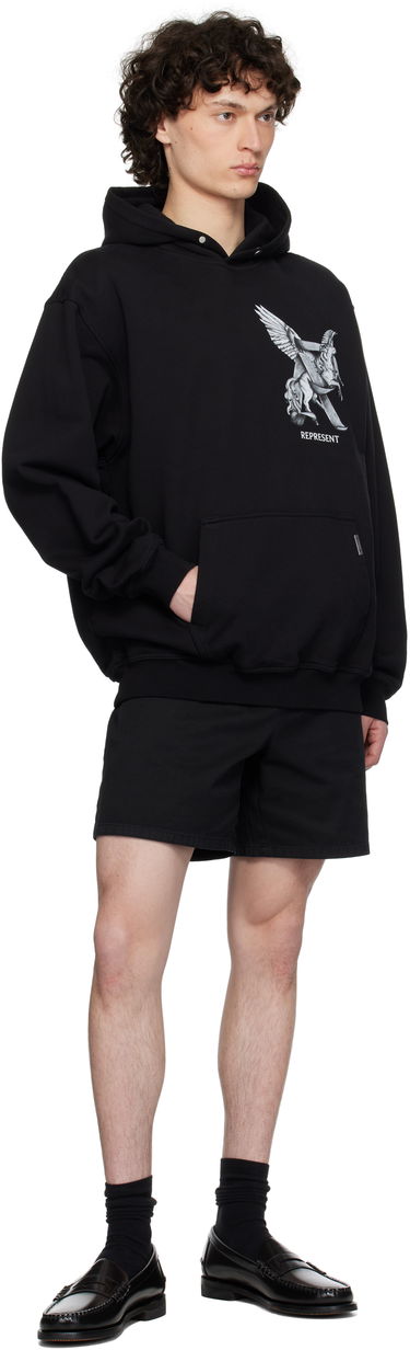 Huppari Represent Clo Represent 'Elegance In Motion' Graphic Print Hoodie Musta | MLM41065, 3