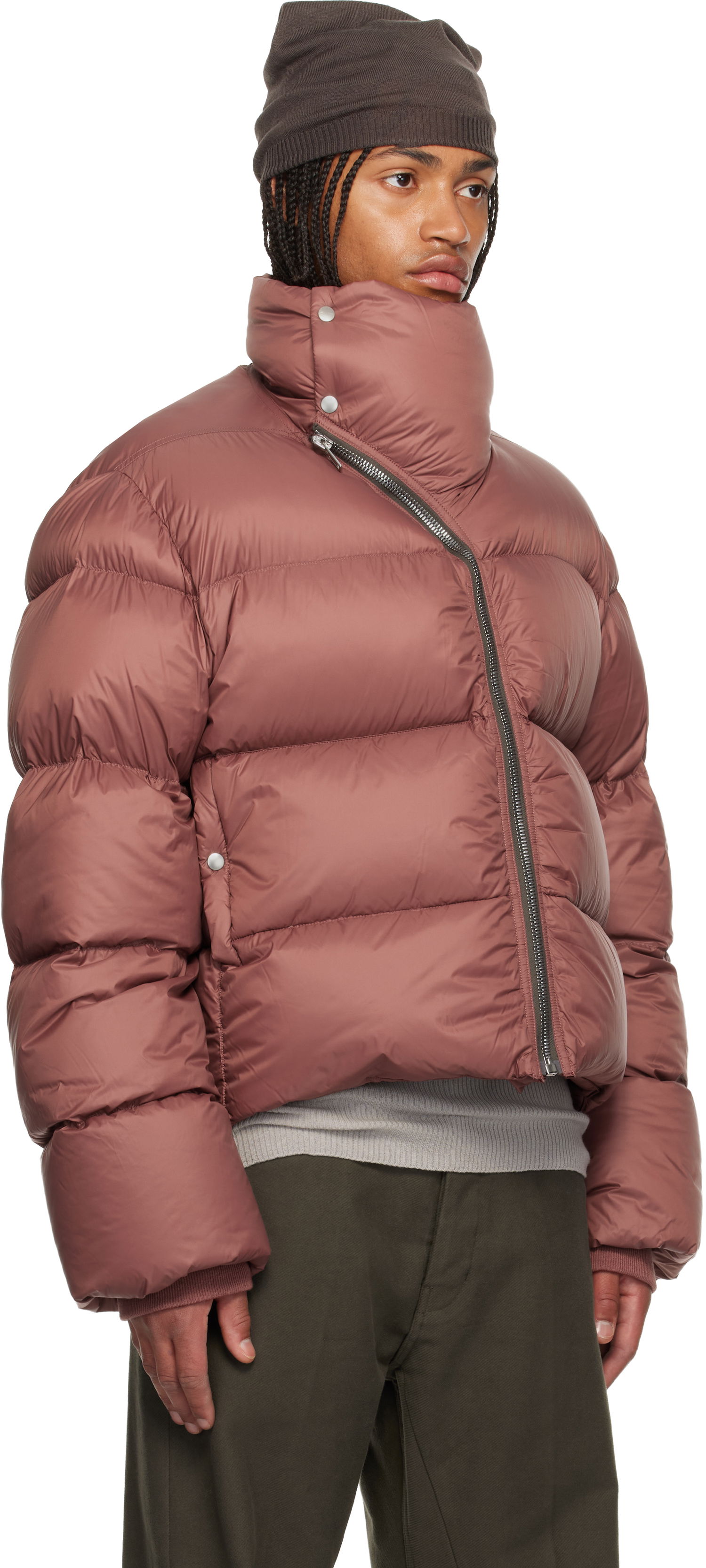 Puffer takki Rick Owens Rick Owens Concordians Turtle Down Jacket Vaaleanpunainen | RU02E1797 NPD3, 1