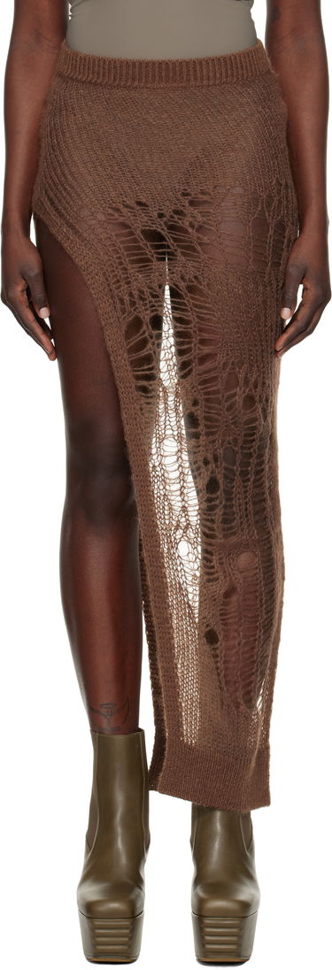 Hame Rick Owens Rick Owens Hollywood Spider Ziggy Maxi Skirt Ruskea | RP01E7605 KNETMH, 0