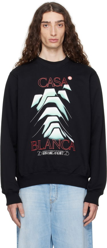 Huppari Casablanca Casablanca Frosty Mountain Graphic Sweatshirt Musta | MPF25-JTP-293-05, 0