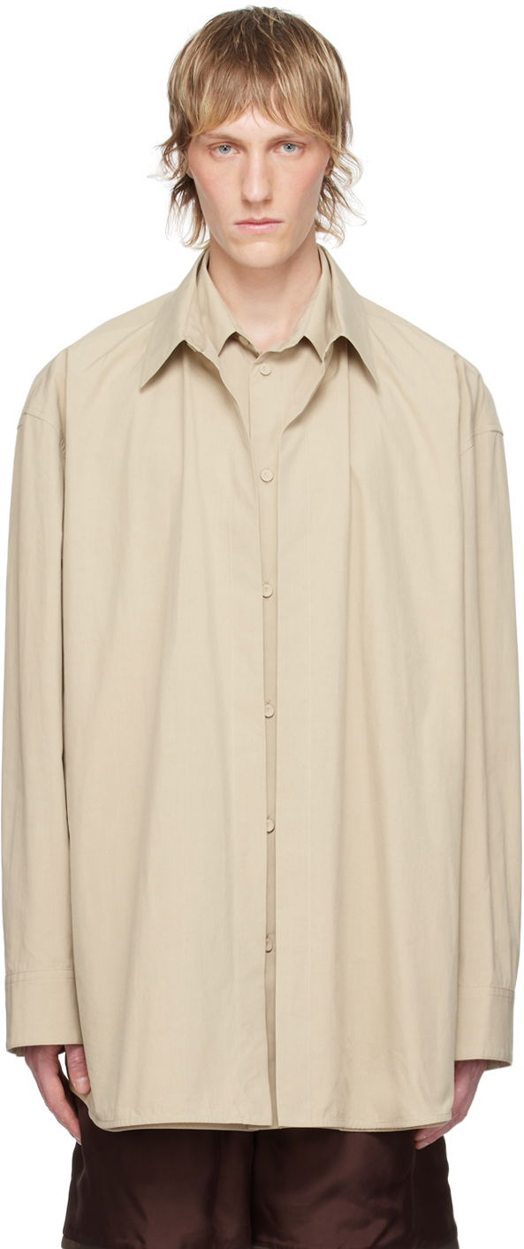 Paita Jil Sander Jil Sander Layered Shirt Beige | J21DL0140 J45248