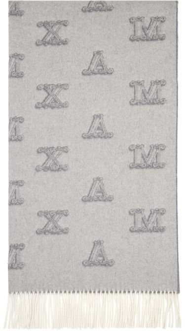 Huivi Max Mara Wsklause Monogram Jacquard Fringed Scarf Beige | 2524546302600, 2