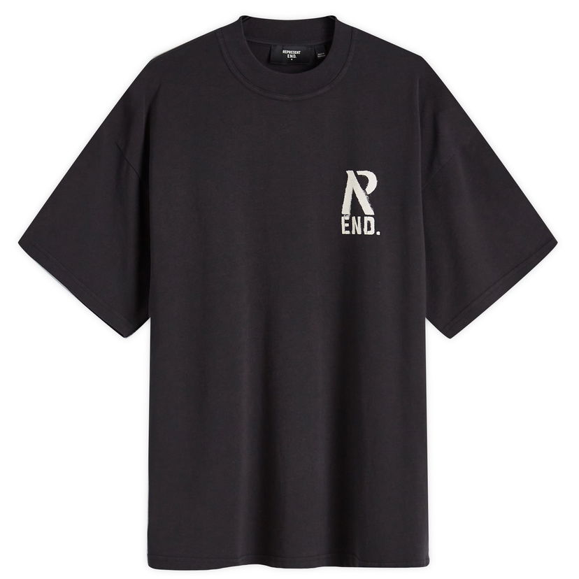 T-paita Represent Clo Workshop T-Shirt in Stained Black, Size Large Musta | MLM41504-230