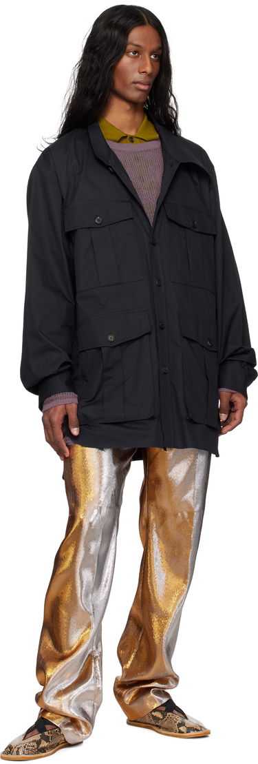 Paita Dries Van Noten Dries Van Noten Twill Overshirt Musta | 251-020731-1147, 3