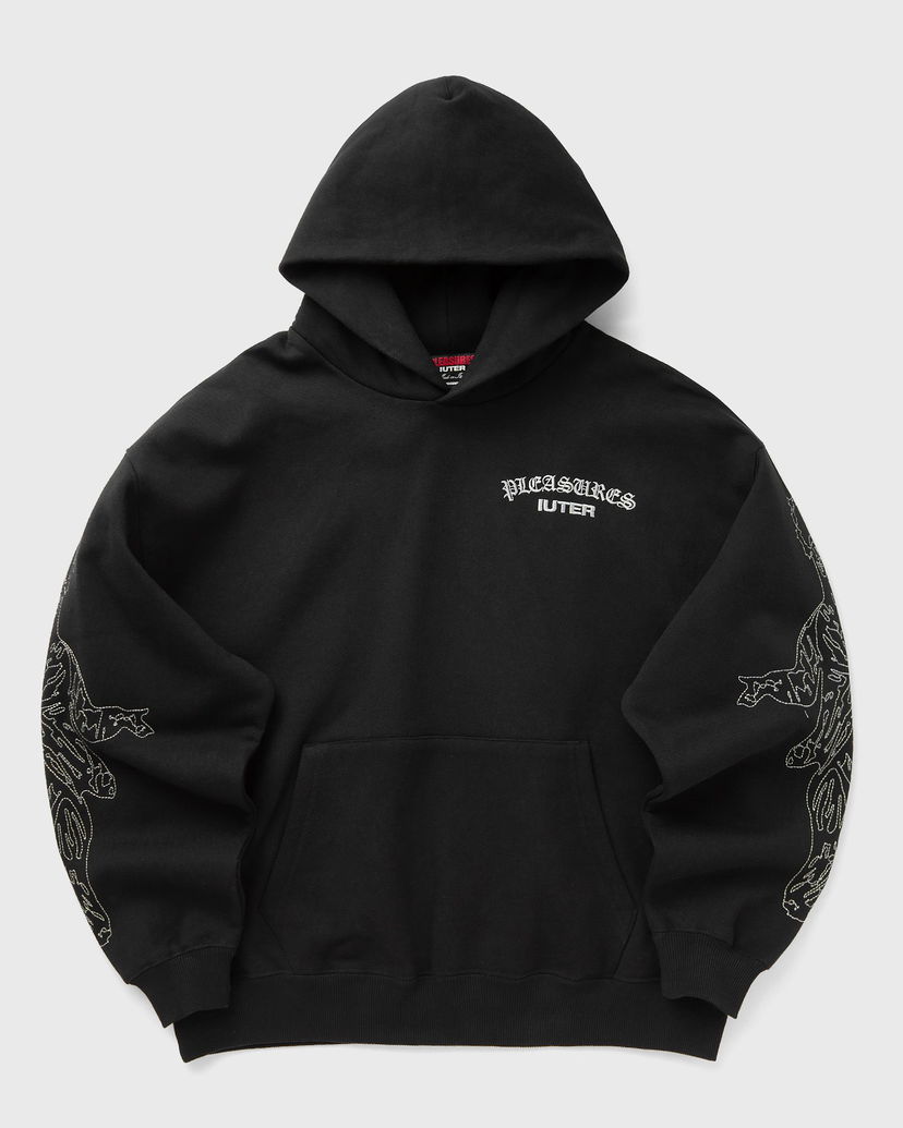 Huppari Pleasures Iuter Andrea Hoodie Musta | P24IU005-BLACK