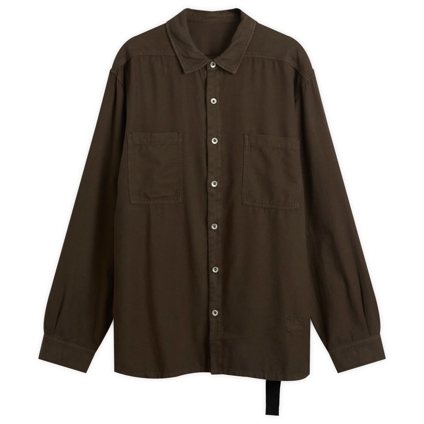 Paita Rick Owens DRKSHDW Jumbo Overshirt, Size Large Ruskea | DU02E7299-CFL-78