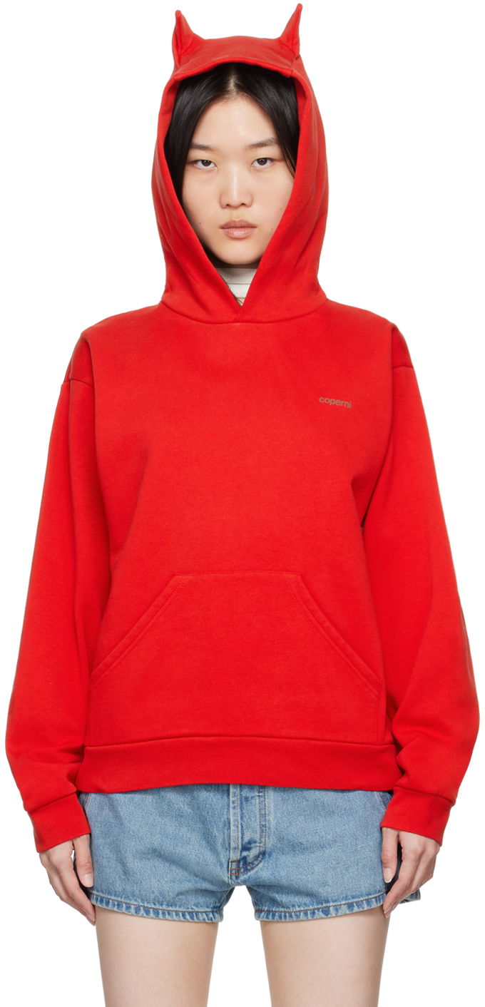 Huppari Coperni Coperni Horn Hoodie Punainen | COPJS15BIS523