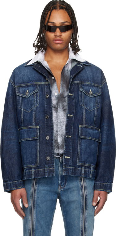 Takki Jean Paul Gaultier Jean Paul Gaultier Cutout Denim Jacket Sininen | 25/04-U-JA018-D024-83, 0