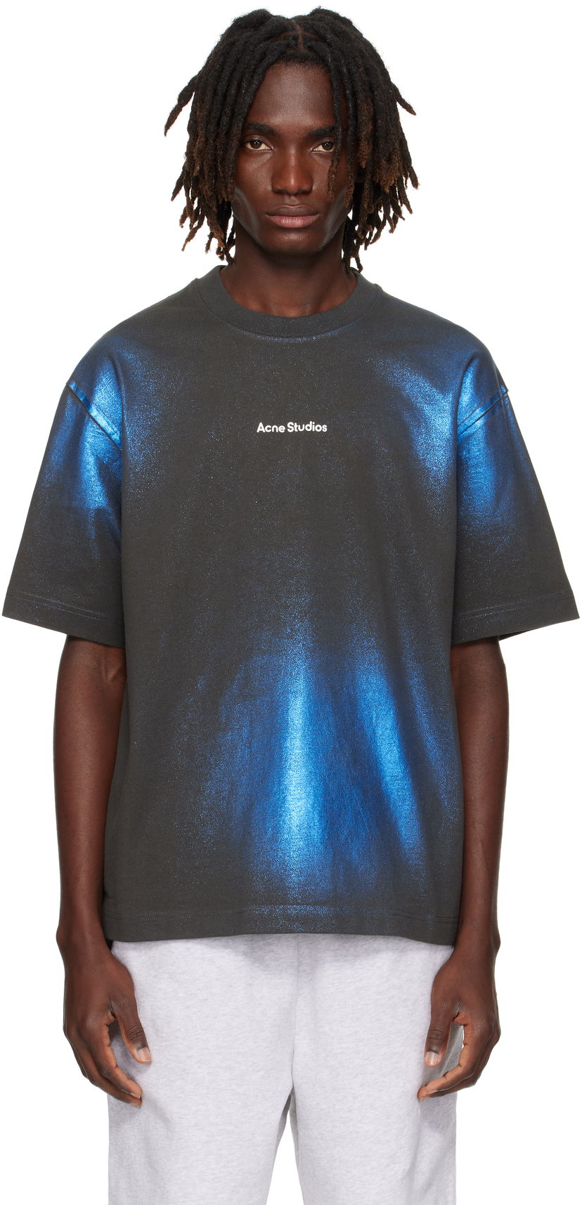 T-paita Acne Studios Acne Studios Logo T-Shirt Musta | CL0348-