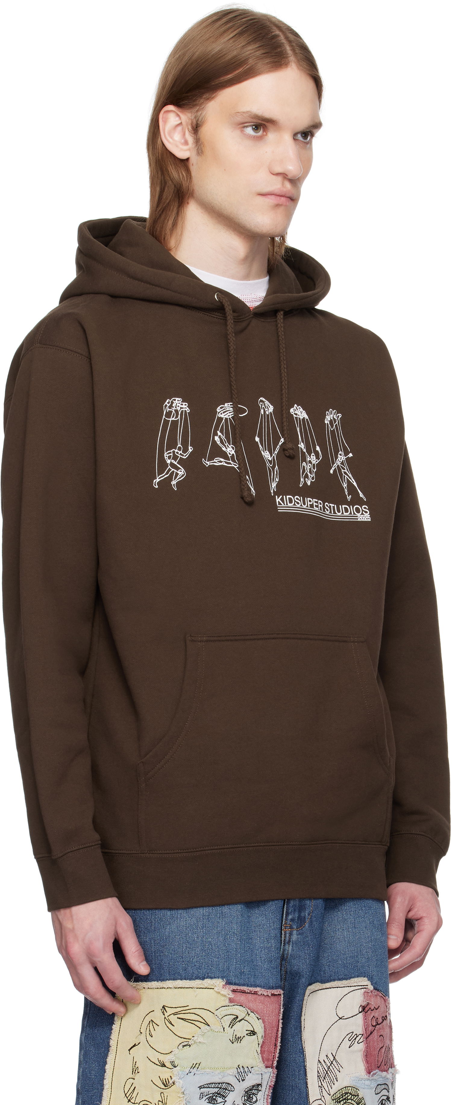 Huppari KidSuper KidSuper String Puppet Hoodie Ruskea | SS25-HD-02, 1