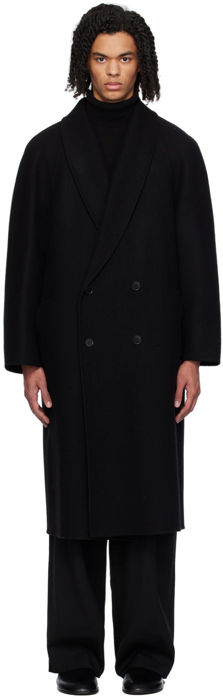 Trenssitakki The Row Double-Breasted Oversized Coat Musta | 274-W1911
