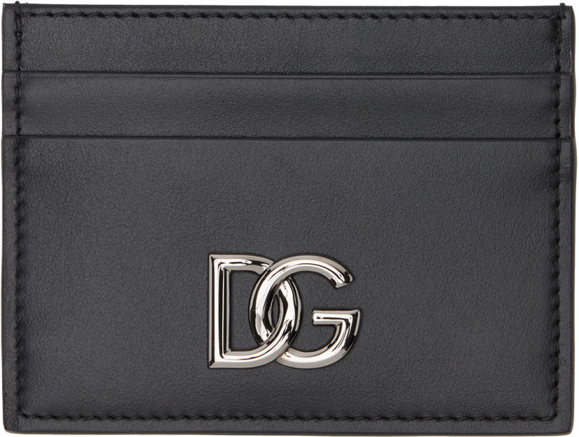 Lompakko Dolce & Gabbana Black DG Card Holder Musta | BP0330AW576