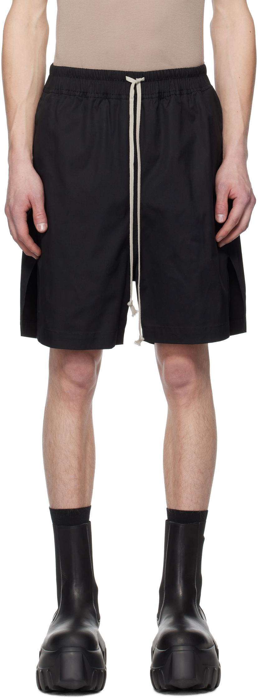 Shortsit Rick Owens Rick Owens Hollywood Boxer Shorts Musta | RU01E5397 TE