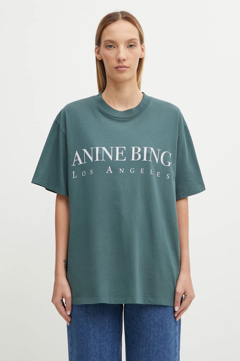 T-paita Anine Bing Anine Bing Ashton Oversized T-Shirt Vihreä | A.08.10133
