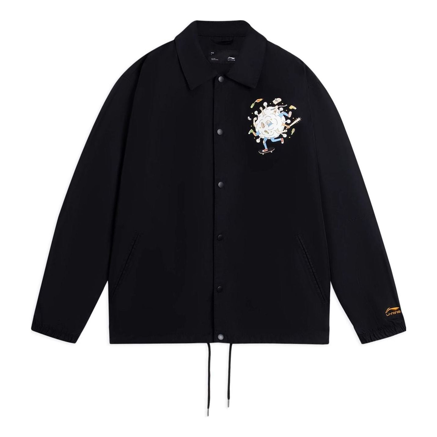 Tuulitakki Li-Ning Phil Hackett Graphic Coach Jacket Musta | AFDRA45-1, 0