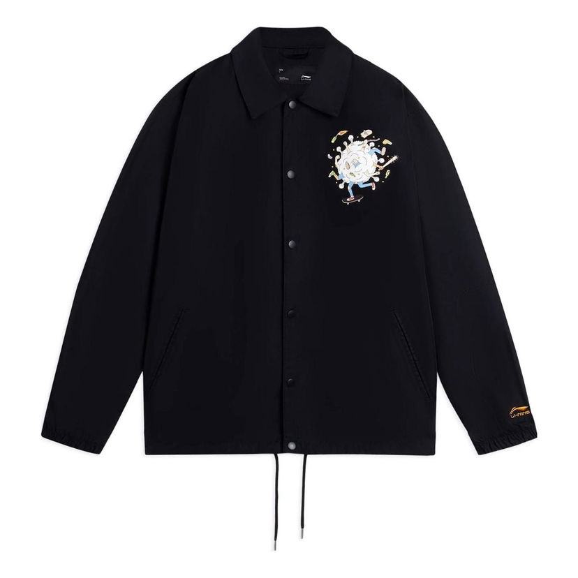 Tuulitakki Li-Ning Phil Hackett Graphic Coach Jacket Musta | AFDRA45-1