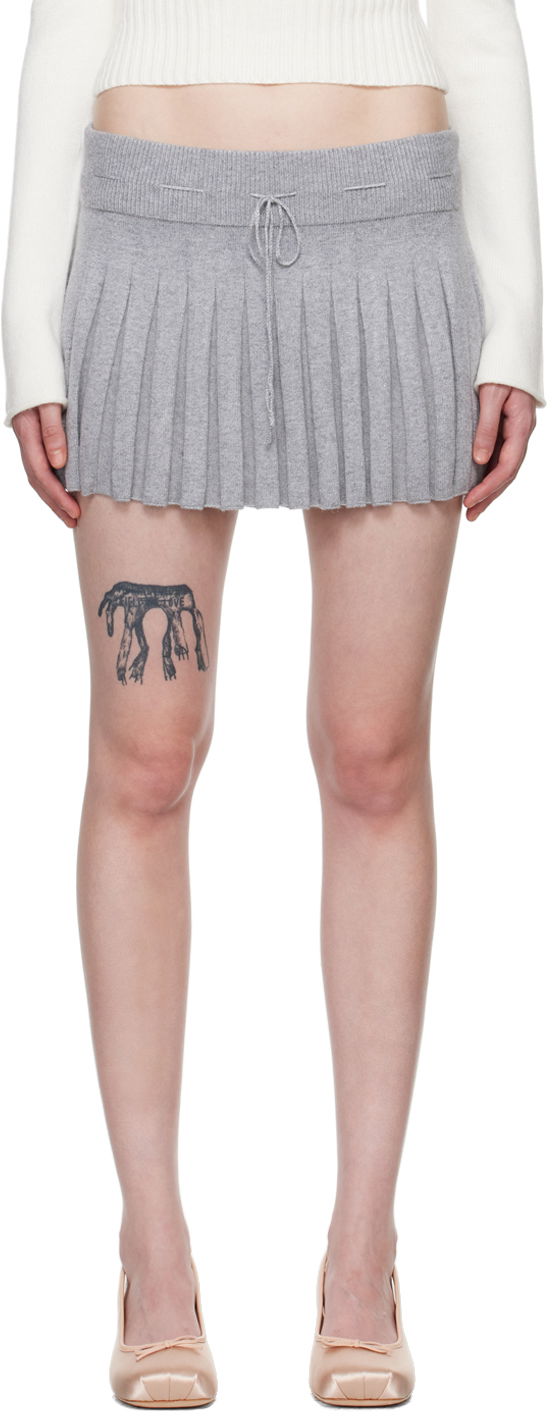 Hame GUIZIO Guizio Cielo Pleated Miniskirt Harmaa | H23610S020