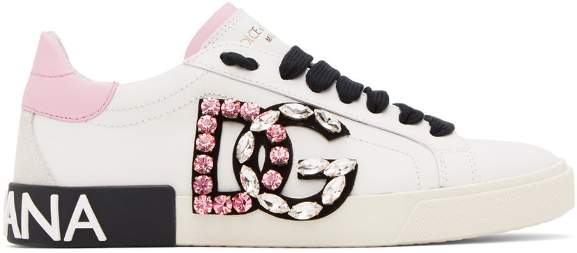 Tennarit ja kengät Dolce & Gabbana White Portofino Vintage Sneakers Valkoinen | CK2203 AO900