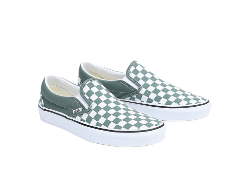 Tennarit ja kengät Vans VANS Chaussures Color Theory Classic Slip-on (color Theory Checkerboard Duck Green) Femme Vert, Taille 34.5 Vihreä | VN0A5JMHYQW