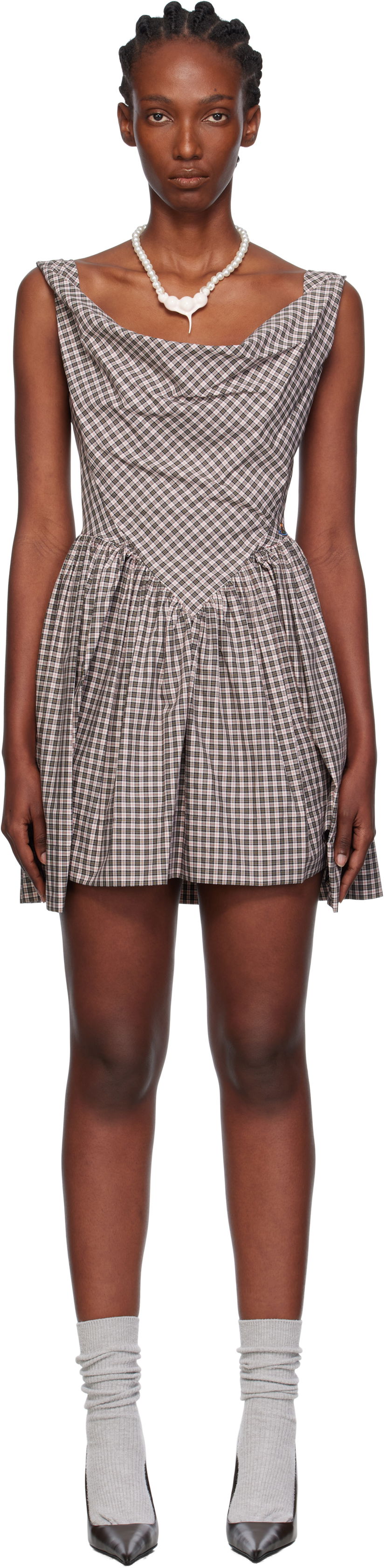 Mekko Vivienne Westwood Vivienne Westwood Sunday Plaid Mini Dress Monivärinen | 1101039H-W0178-