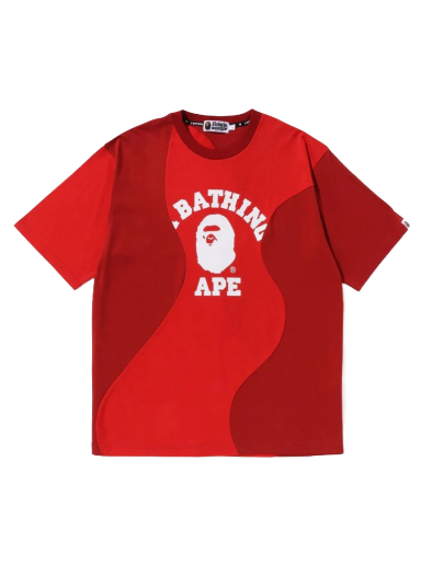 T-paita BAPE Cutting College Relaxed Fit Tee Punainen | 1J30-109-011