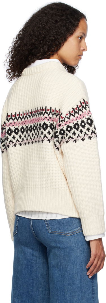Villapaita rag & bone rag & bone Leigh Fair Isle Sweater Valkoinen | WAS24F015EC15, 2