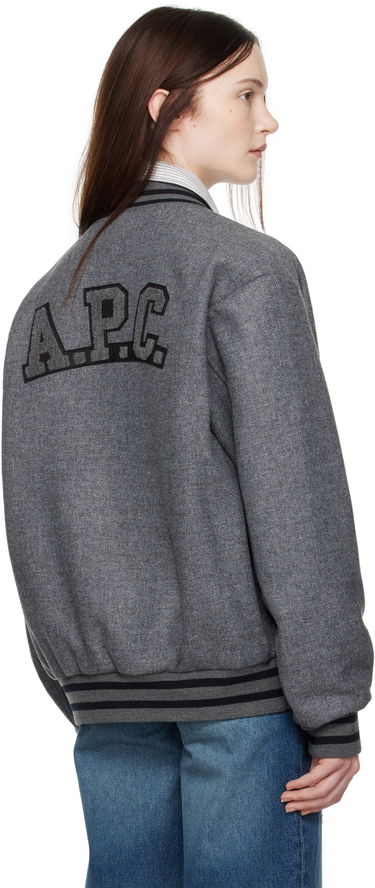 Bomber-takki A.P.C. Wool Bomber Jacket Harmaa | WVBEB-M02974, 2