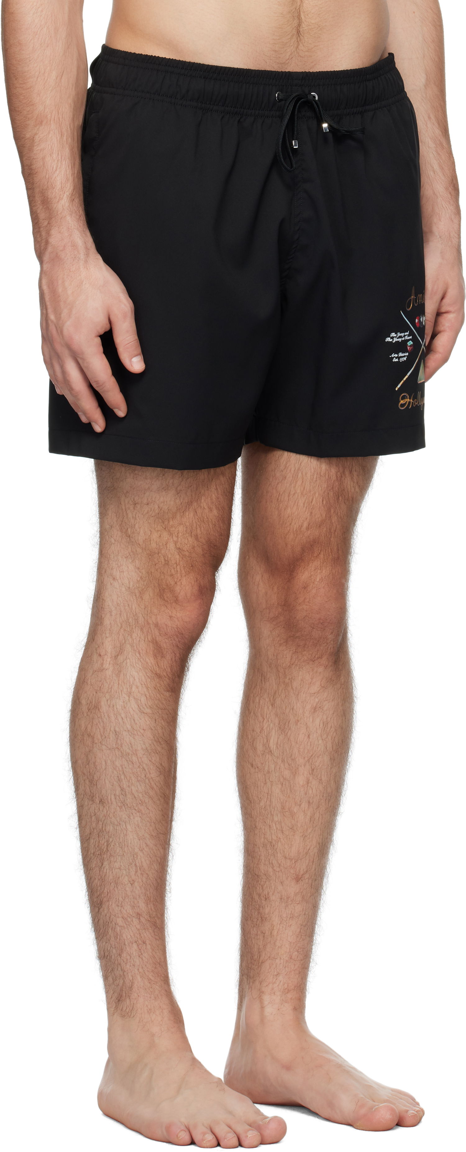 Uimapuvut AMIRI 'Pool Cue' Print Swim Shorts Musta | AMSWTK1026, 1