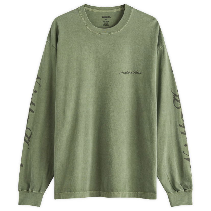 T-paita Neighborhood Neighborhood LS-12 Long Sleeve T-Shirt Vihreä | 242PCNH-LT12-OLV