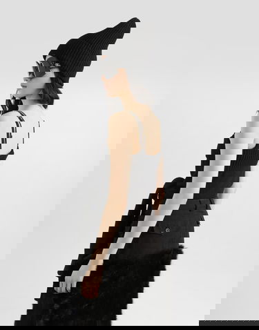 Tankkitoppi Dolce & Gabbana Dolce & Gabbana Wool Blend Tie-Front Tank Top Musta | FXT72TJGME2N0000, 3