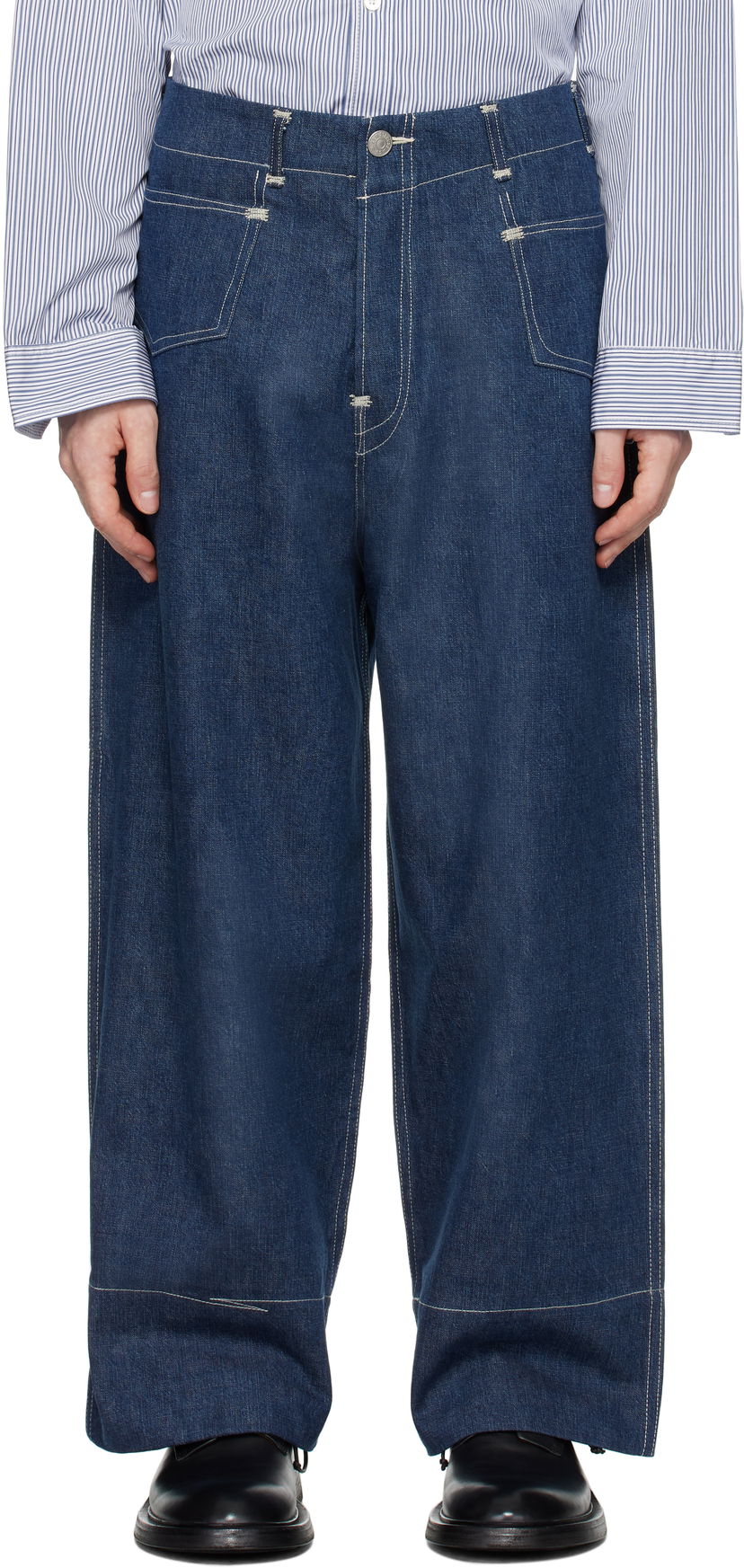 Jeans Junya Watanabe Junya Watanabe Levi's Edition Selvedge Denim Jeans Sininen | WM-P201-051