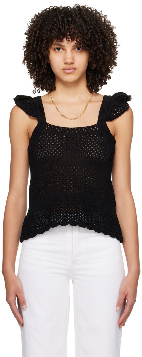 Tankkitoppi A.P.C. Crocheted Tank Top Musta | COGDI-F23305