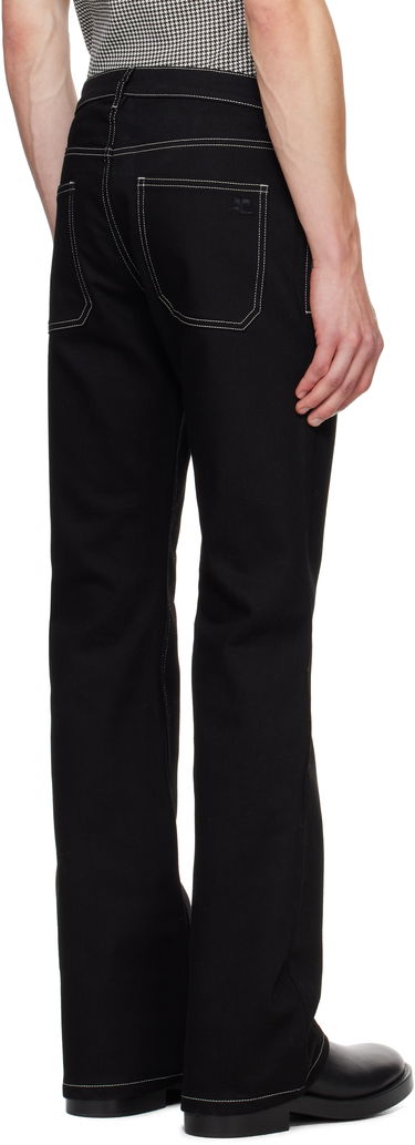 Jeans Courrèges Courrèges Topstitched Bootcut Jeans Musta | 324DPA208DE0020, 2