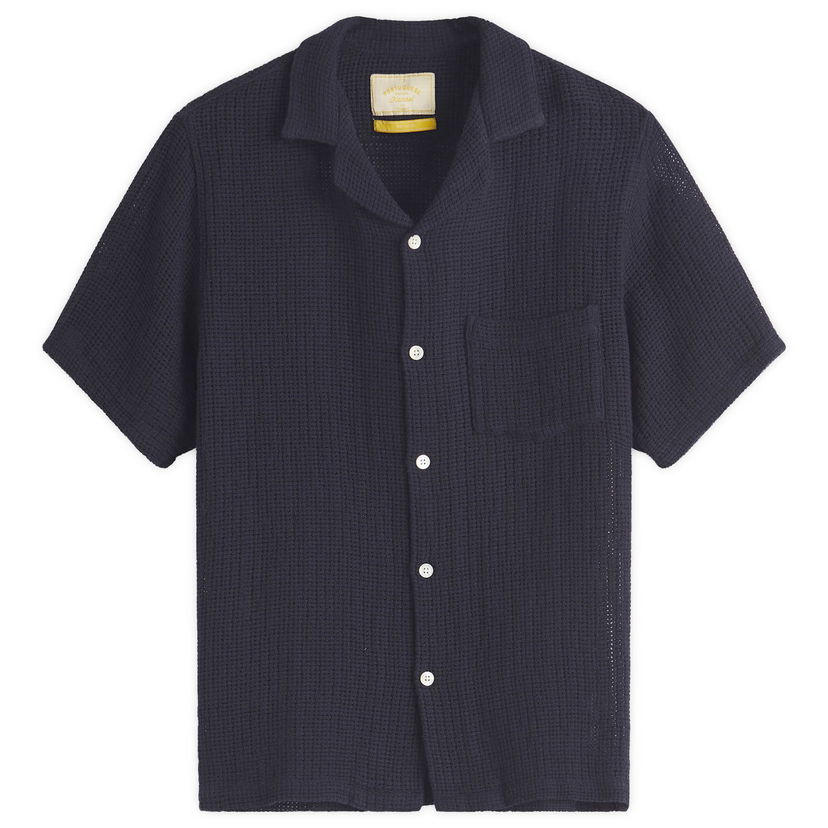 Paita Portuguese Flannel Portuguese Flannel Salva Mesh Vacation Shirt, Large Tummansininen | SS25-081-NVY
