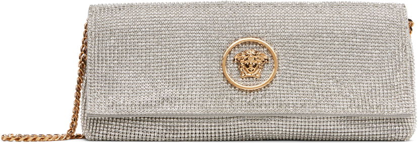 Käsilaukku Versace Versace 'La Medusa' Crystal Clutch Metallinen | 1019867_1A15325