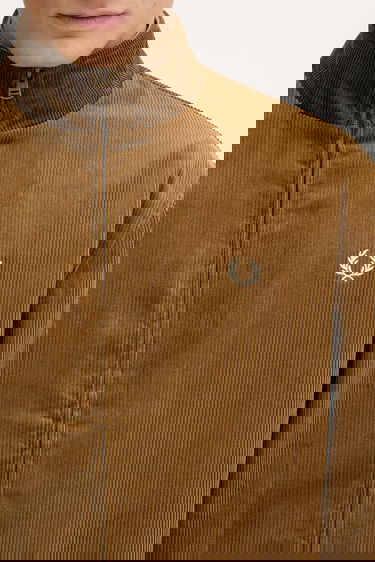 Takki Fred Perry Fred Perry Corduroy Harrington Jacket Ruskea | J8546, 3