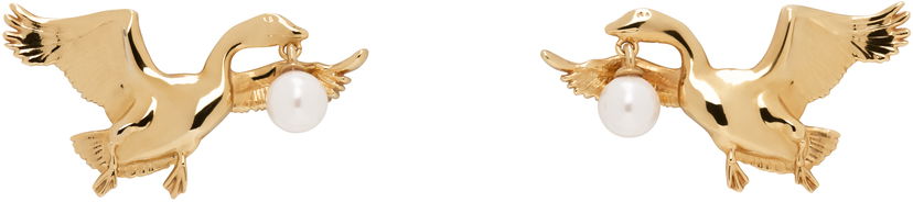 Korvakorut Moschino Moschino Archive Goose Pearl Drop Earrings Metallinen | 25171A910784011607