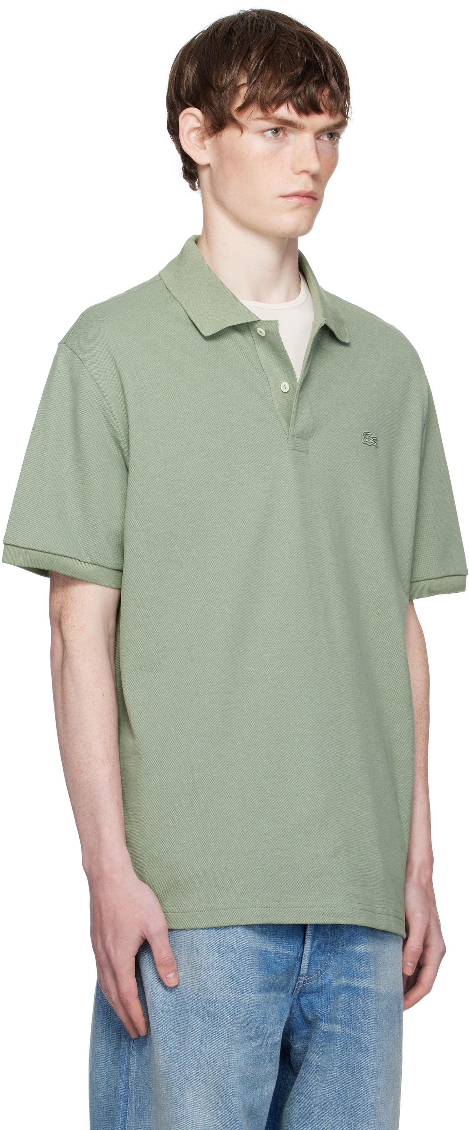Poolopaita Lacoste Loose Fit Heavy Piqué Polo Vihreä | PH7757_S86, 1