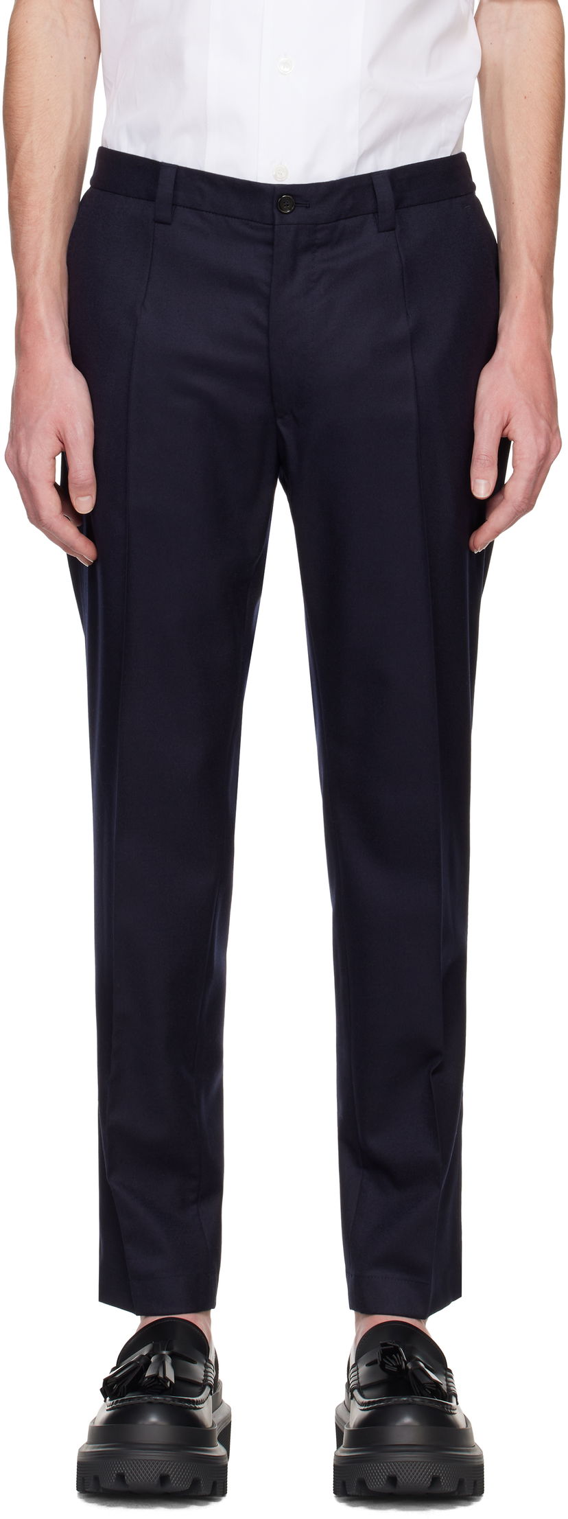 Housut Dolce & Gabbana Tailored Flannel Trousers Sininen | GW13ETFU21Q